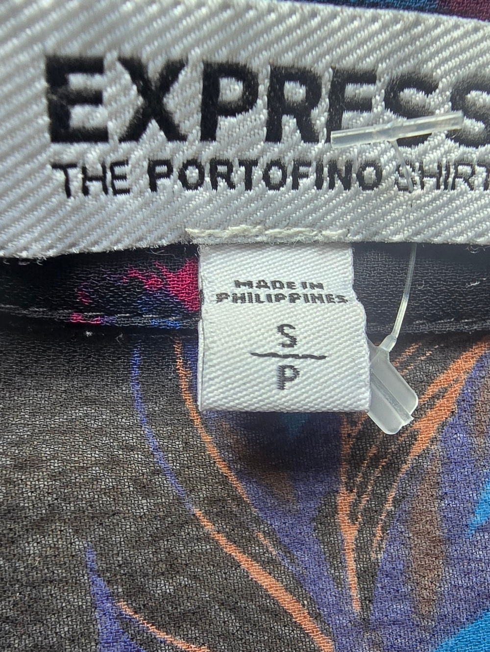 Express Portofino ShirtWomens size small Feather Print Sheer Long Sleeve - Picture 6 of 9